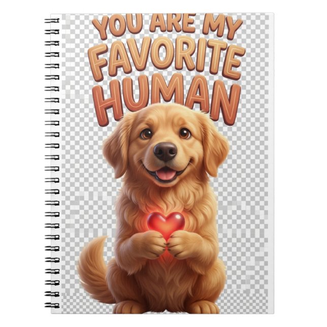 Golden Retriever Heart Notebook (Front)