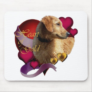Golden Retriever Heart of Gold Mouse Pad