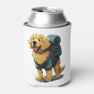 Golden Retriever Hiking and Camping Can Cooler