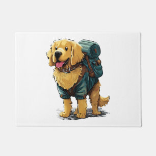 Golden Retriever Hiking and Camping Doormat