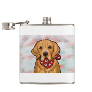 Golden Retriever Hip Flask