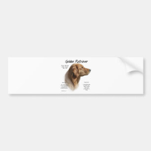 Golden Retriever History Design Bumper Sticker