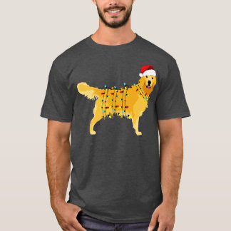 Golden Retriever Holiday Light De Noel T-Shirt