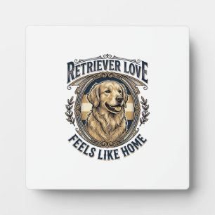 Golden Retriever Home Comfort Vintage Engraving Do Plaque