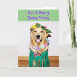 Golden Retriever Hula Good Trip Card