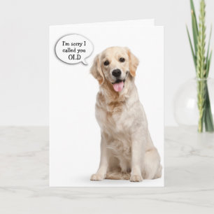 Golden Retriever Humourous Birthday Card