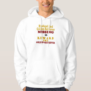 Golden Retriever & Husband Missing Reward For Gold Hoodie
