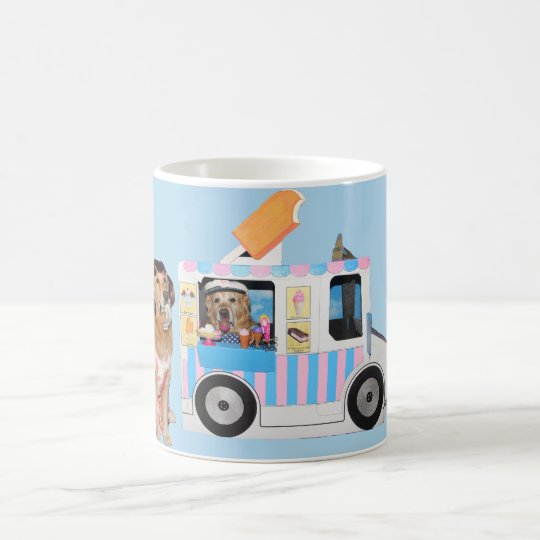 Golden Retriever Ice Cream Truck Coffee Mug