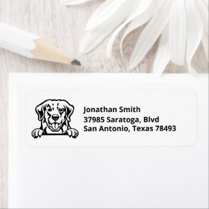 GOLDEN RETRIEVER   Image on Return Address Label