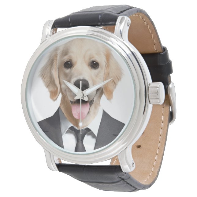 Golden Retriever In a Suit Watch (Angled)