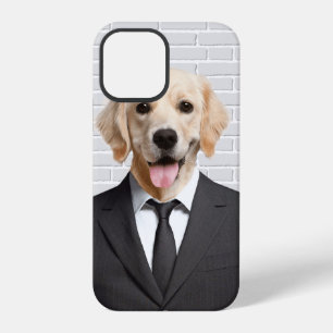 Golden Retriever in Business Suit iPhone 12 Pro Case