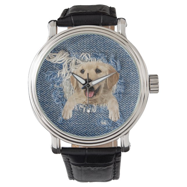 Golden Retriever in Denim Hole Watch (Front)