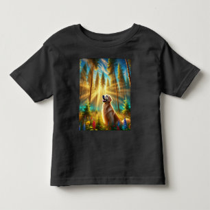 Golden Retriever in Enchanted Forest Toddler T-Shirt