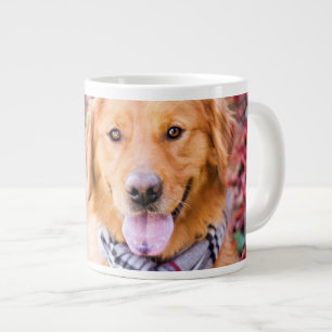 Golden Retriever In Scarf Large Coffee Mug