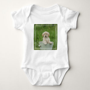 Golden Retriever In Wash Basin Baby Bodysuit