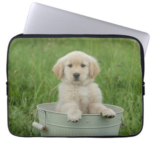 Golden Retriever In Wash Basin Laptop Sleeve