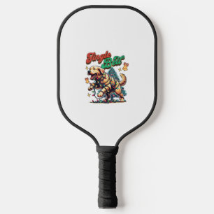 Golden Retriever Jingle Bell Santa Christmas Holid Pickleball Paddle