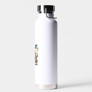 Golden Retriever Jingle Bell Santa Christmas Holid Water Bottle
