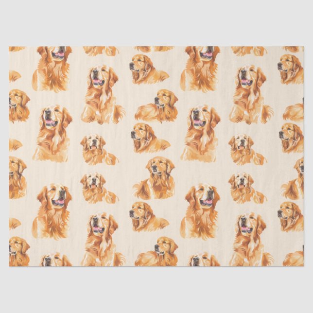 Golden Retriever Joy Tissue Paper (Front)
