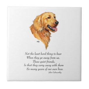 Golden Retriever Keepsake Ceramic Tile
