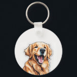 Golden Retriever  Key Ring<br><div class="desc">Golden Retriever keychain designed by Paige Albers</div>