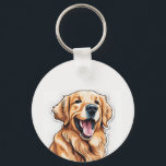 Golden Retriever  Key Ring<br><div class="desc">Golden Retriever keychain designed by Paige Albers</div>