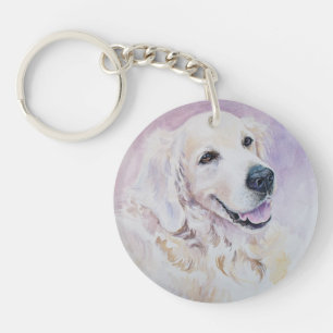 Golden retriever key ring