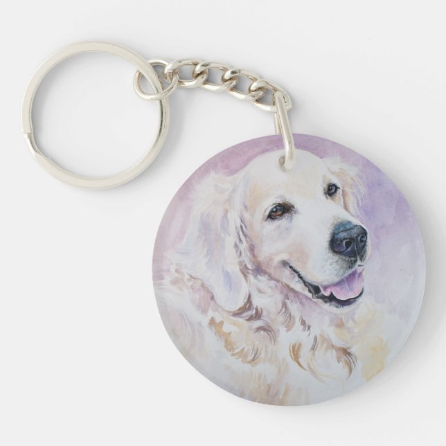 Golden retriever key ring (Front)