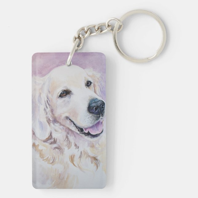 Golden retriever key ring (Back)