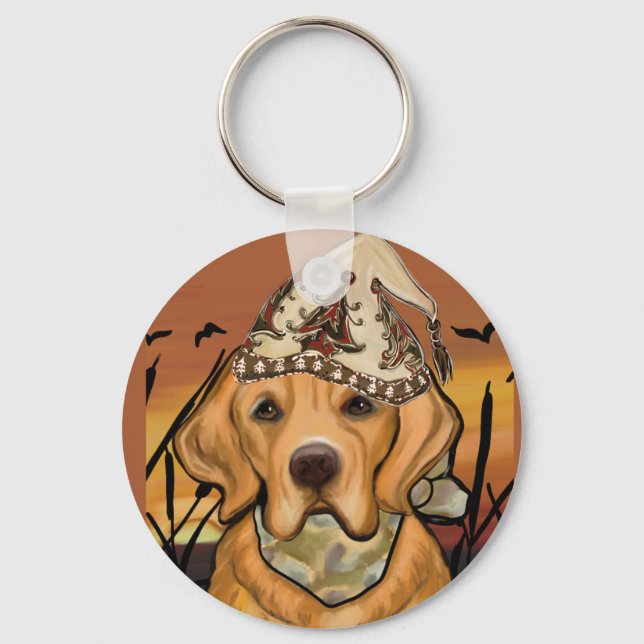 Golden Retriever  Key Ring (Front)
