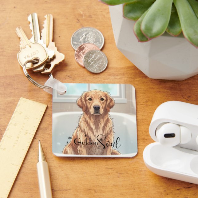 Golden Retriever  Key Ring (Desk)