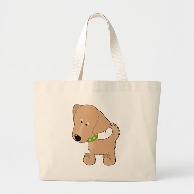 Golden Retriever Large Tote Bag (Front)