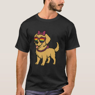 Golden Retriever LGBTQ Pride Rainbow Glam Funny Do T-Shirt