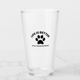 Golden retriever life glass