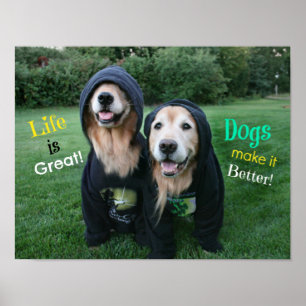 Golden Retriever Life is Great Poster