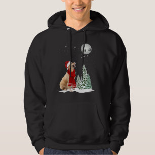 Golden Retriever Looking At Santa Hoodie