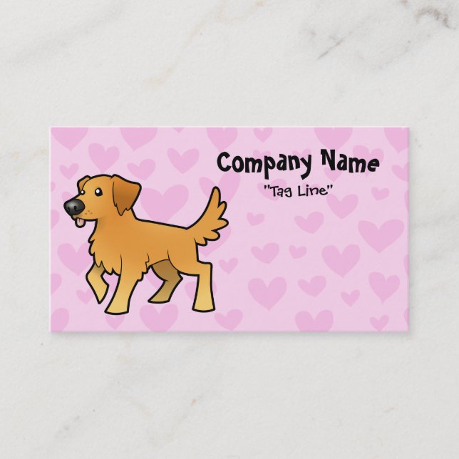 Golden Retriever Love Business Card (Front)
