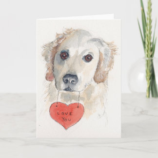 Golden Retriever Love Card