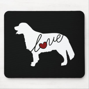 Golden Retriever Love Mouse Pad