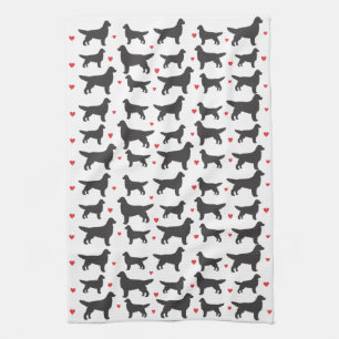 Golden Retriever Love Tea Towel