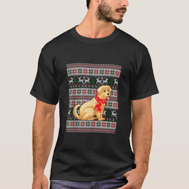 Golden Retriever Lover Christmas Family Matching P T-Shirt (Front)