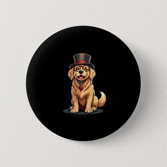 Golden Retriever Lover Dog Golden Retrievers Top H 6 Cm Round Badge (Front)