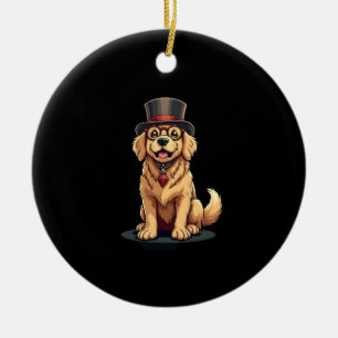 Golden Retriever Lover Dog Golden Retrievers Top H Ceramic Ornament