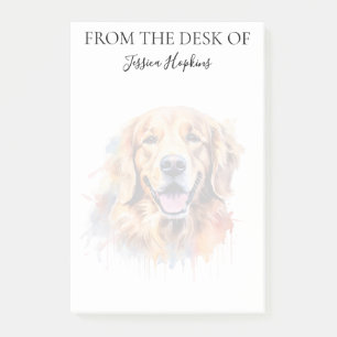 Golden Retriever Lover Monogrammed Dog Post-it Notes