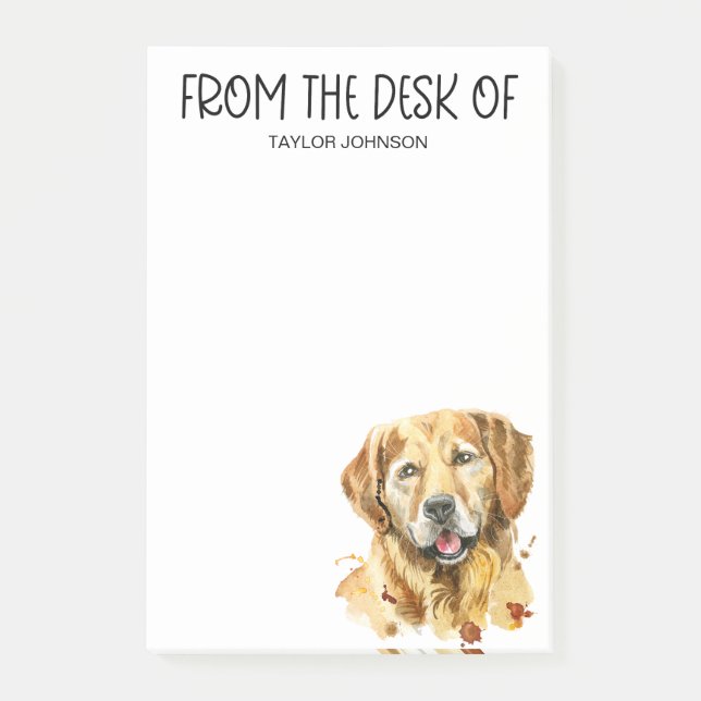 Golden Retriever Lover Post-it Notes (Front)