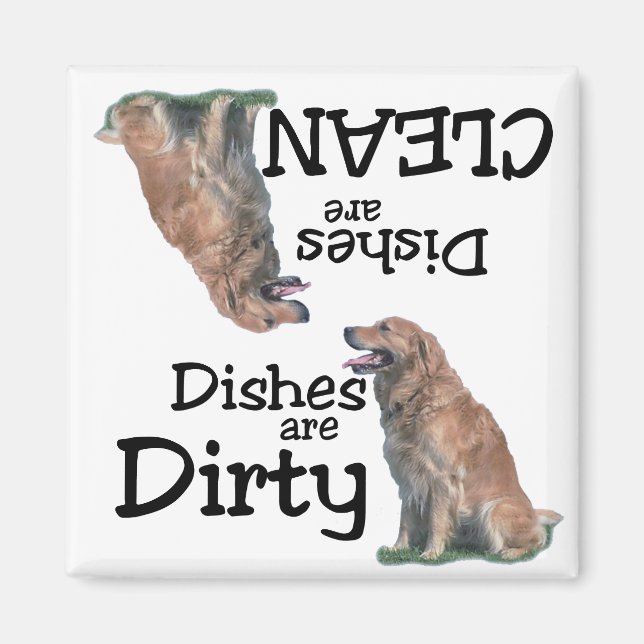 Golden Retriever Lovers Dishwasher Magnet (Front)