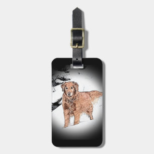 Golden Retriever Luggage Tag
