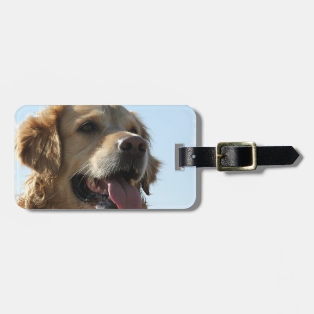 Golden Retriever Luggage Tag (Front Horizontal)