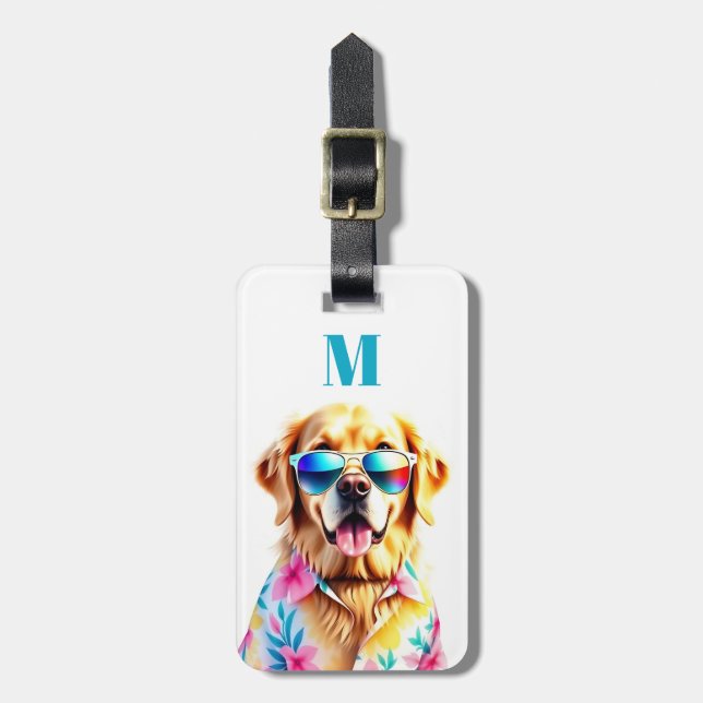 Golden Retriever Luggage Tag (Front Vertical)