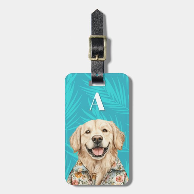 Golden Retriever Luggage Tag (Front Vertical)
